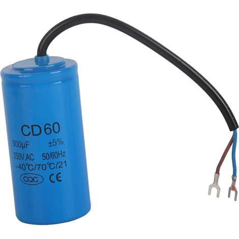 Condensateur Moteur CD60 300uf 250VAC Démarrage Compresseur Airpour Appareil Ménager Climatiseur Pompe 50/60Hz (1/5)