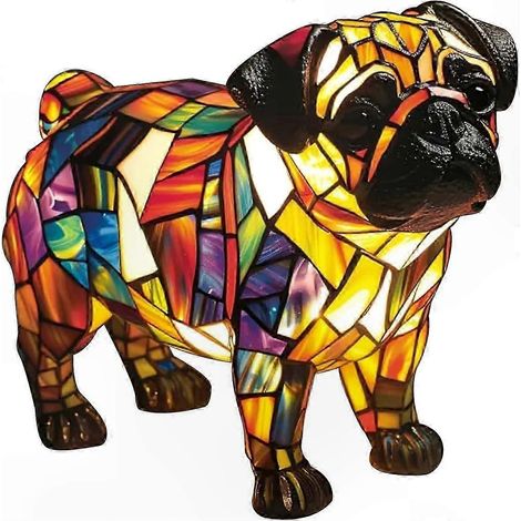 Cute Dog-Themed Night Lights, Artistic Resin LED Lamps, Warm Atmosphere Lighting, Plug-In Style, Decorative Pet-Inspired Illumination (1/5)