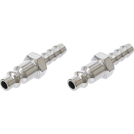 Lot de 2 Raccord rapide, Air comprimé, Tuyau flexible 8 mm, Outils pneumatiques,