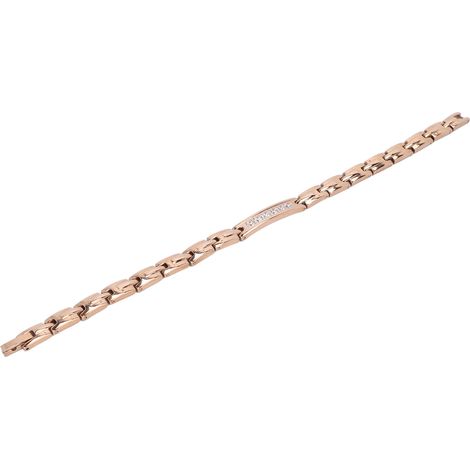 Bracelet magnétique en acier titane pour femme, élégant, soulageant la douleur grâce à la magnétothérapie et aux bienfaits pour la santé. (1/5)
