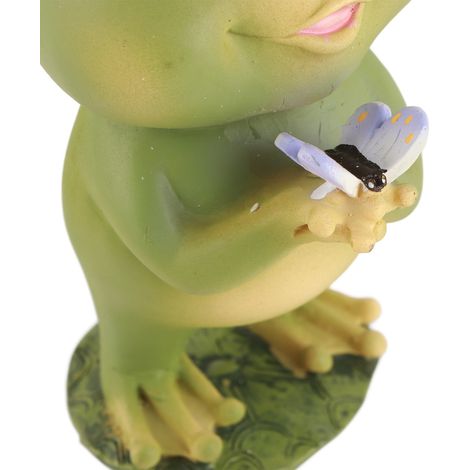 Lumières Solaires Grenouille Épouvantail Décoratives pour Clôture Jardin