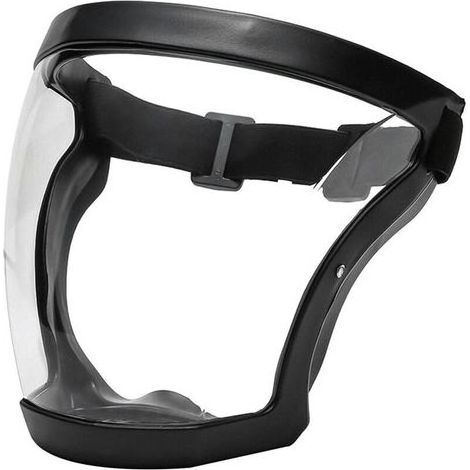Masque intégral 1 pièce avec cadre, anti-buée, anti-poussière, masque intégral ultra-clair, anti-gouttelettes hygiénique, lunettes - Noir (1/5)