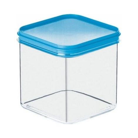 Barattolo quadrato piccolo milleusi in plastica 0,65 litri - colori assortiti