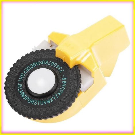 keenso ruban 3D Mini fabricant de ruban manuel, ruban de gaufrage 3D ABS coloré décoratif 9mm informatique imprimante Bleu Jaune (1/5)
