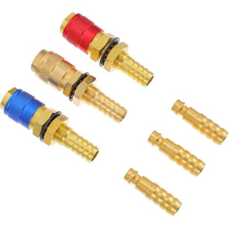 Raccord rapide pour kit de soudage avec adaptateur gaz et eau (1/5)