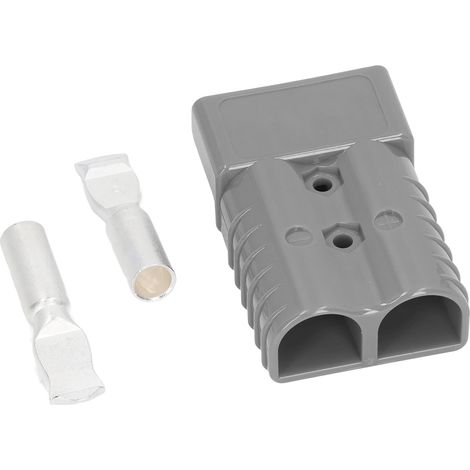 Connecteur SH350 bipolaire haute intensité 350 A 600 V, kit de connexion rapide pour batterie, compatible avec voitures, caravanes, bateaux et chariots élévateurs (gris).