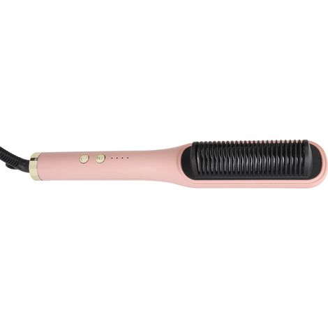 Peigne lissant 2 en 1 à ions négatifs, peigne lissant à chauffage rapide, convient à une utilisation à domicile et en salon de coiffure, prise standard américaine 110-240 V. (1/5)