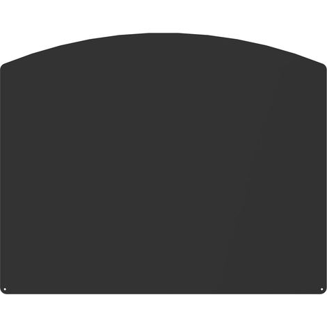 Le Marquier – Plaque de sol demi-ronde noire 80x100 cm – Acier peint – Protection contre rayonnement thermique poêles à bois – Pour sols combustibles