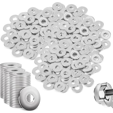 Rondelles Metal M4, 150 Pièces Rondelle Inox, Rondelle 304 En Acier Inoxydable, Rondelles Plates Metal, L'étanchéité des Vis et écrous, Ecrous et Tige Filetée (1/5)