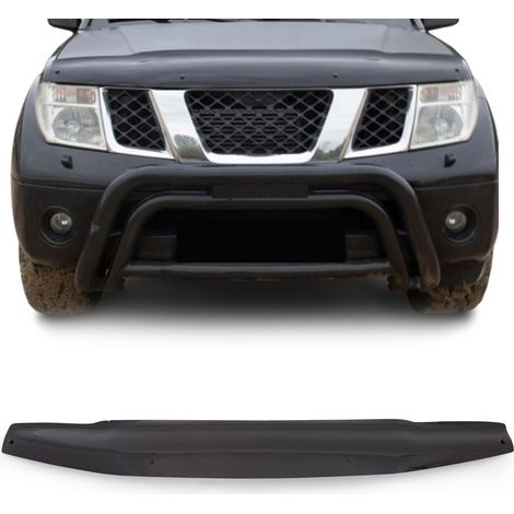 Déflecteur de Capot Compatible avec Nissan Navara D40 2005-2015 Acrylique Noir