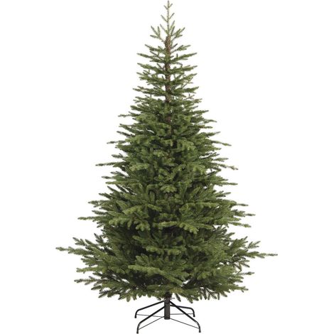 Albero di Natale Artificiale Realistico 240 cm 870 Rami Apertura a Ombrello Verde (1/2)