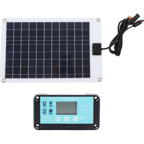 Panneaux solaires 1 pour 5 chargeur de batterie solaire 50 W avec contrôleur MPPT 100 A pour batterie 12 V et équipement de charge CC (1/5)