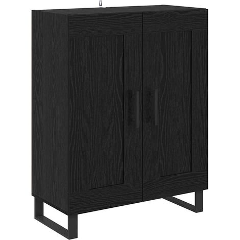 Maison Exclusive - Vitrina Roble Negro 69,5 x 34 x 90 cm