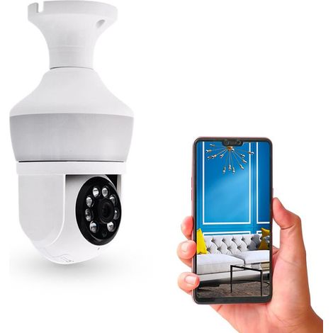 Caméra Ampoule à Douille E27 360° Wi-Fi Vision Nocturne Contrôle à Distance (1/5)