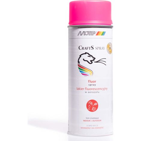 Pintura en aerosol rosa fluorescente 400 ml MANUALIDADES (1/5)