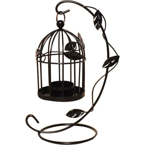 Portacandele, porta lumini, candelieri retrò, centrotavola, candela per matrimoni, supporto per candeliere in ferro, decorazione per la casa, bruciatore di oli essenziali - nero (1/5)