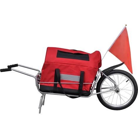 vidaXL Remorque de vélo à une roue avec sac de rangement (1/5)