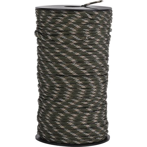 Corde de survie robuste 100m pour randonnée et secours en montagne (camouflage forêt) (1/5)