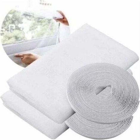Window Mosquito Net, Insect Stop Standard Window Mosquito Net, Fensternetz, mit 2 Rollen Selbstklebestreifen, 2 Packungen, 150 cm x 200 cm (1/4)
