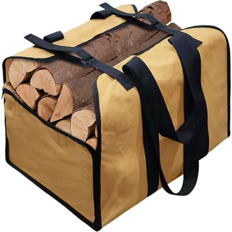 Sollbry Bolsa de transporte de gran capacidad, bolsa portátil para almacenar leña, bolsa portátil para almacenar leña, bolsa portátil para almacenar madera (1/5)