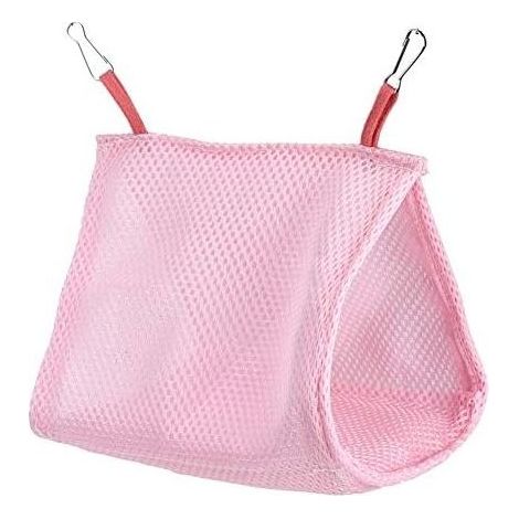 17x11x16cm Pink Hanging Hammock for Pet Birds, Parakeet Budgie Parakeet Cage Hanging Bed Tent Nest Mesh Breathable (1/5)
