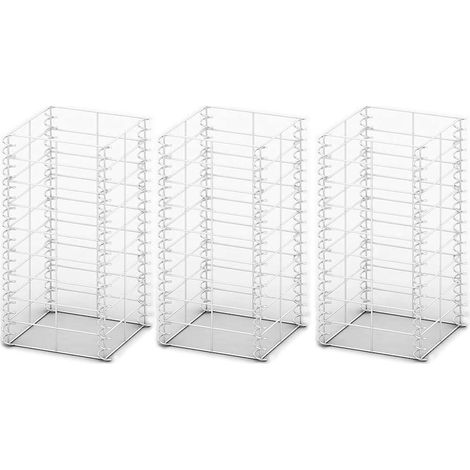Lot de 3 Paniers Gabion de Jardin Mur et Clôture en Acier Galvanisé 25 x 25 x 50 cm (1/4)