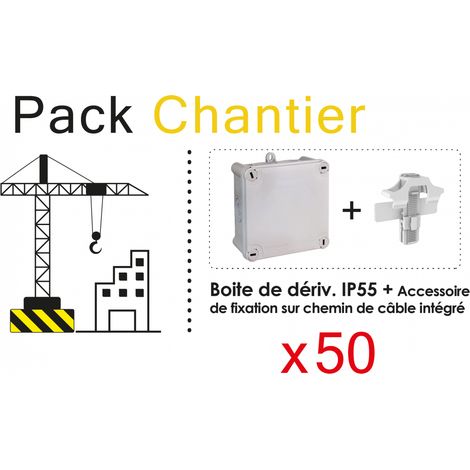 Boite IP55 105X105X55 1/4T - 960°+ Access fix chem. Cable EUR'OHM 50054