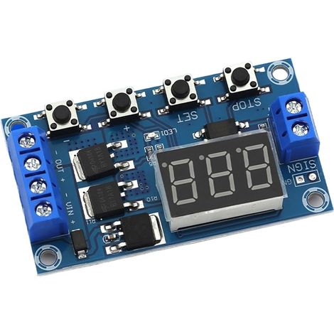 Circuit imprimé à double transistor MOS LED avec relais temporisé (1/5)