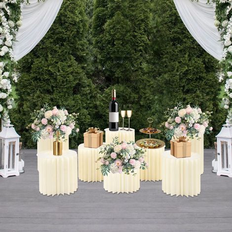 8 PCS en carton mariage porte - fleurs, pliable présentoir cylindrique, 30  30cm \ 30  40cm \ 30  20cm