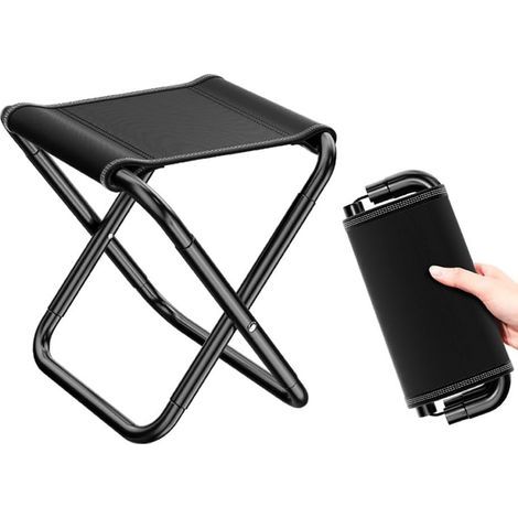 Klappbarer Campinghocker, kleiner tragbarer Klapphocker, ultraleichter Klappstuhl, tragbarer Klappsitz, kleiner Campingstuhl, geeignet für Reisen, Wandern und Angeln (1/4)