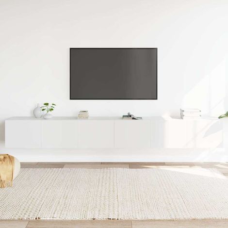 vidaXL Set de muebles de TV 3 piezas madera contrachapada blanco (1/5)