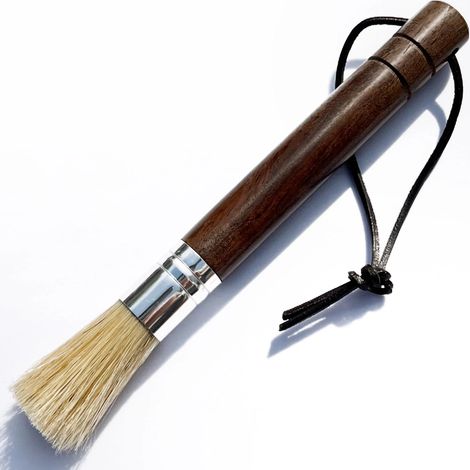 Accessoire pour moulin à café, 6 cm, 1 x 1, bois, manche en bois, brosse de nettoyage, pour le dosage.-AquaForge (1/5)