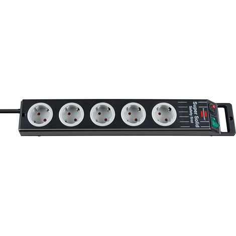 Brennenstuhl 1153380115 Multipresa con interruttore 5 scomparti Nero Schuko 1 pz.