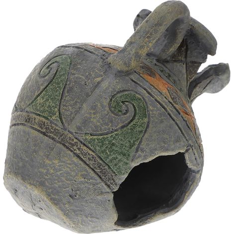 Vase décoratif pour aquarium — Ornement en résine effet grotte — Décor de style naturel pour poissons et crevettes — Un accessoire pratique et élégant pour aquariums et espaces de vie