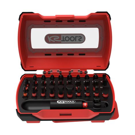 KS Tools - Mini coffret d'embouts de vissage à chocs - embouts visseuse 1/4" L.25 mm - coffret d'embouts vissage 31 pièces - 515.2301F (1/3)