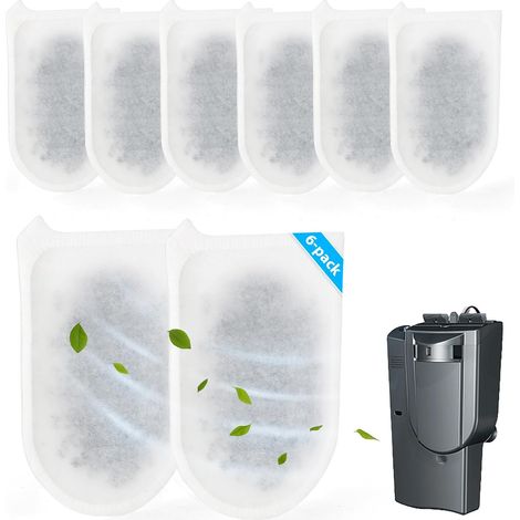 6X Tampons Filtrants pour Tetra EasyCrystal C600 Filtre Pack Intérieur Cartouches Filtre Aquarium pour Tetra C600 Matériau Filtrant avec Charbon Actif YY