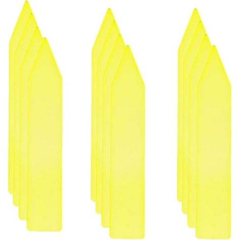 Lot de 200 étiquettes en plastique pour plantes de jardin, étiquettes étanches de 5 x 1 cm, étiquettes de graines pour plantes d'extérieur, fleurs en pot,jaune (1/4)