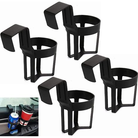 lot De 4 Porte-gobelets Noirs En Plastique Pour Voiture, Porte-gobelet Pour Bouteille, Caf, Thermos, Canettes (1/5)