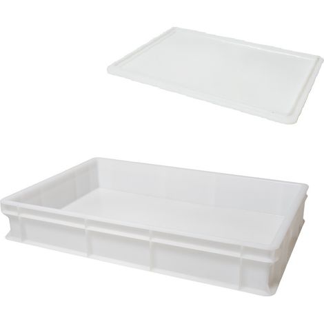 Genus Dei cassetta impasto bianca set 2 pezzi 60x40x10 cm