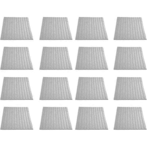 16 panneaux d'absorption acoustique de qualité professionnelle, panneaux muraux insonorisés, adaptés aux studios d'enregistrement, absorbent le son et éliminent les échos (beige clair). (1/5)