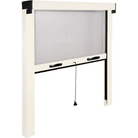 Vertikales aufrollbares Moskitonetz für Fenster - 100X160 - WEISS IRS