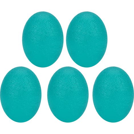 5 pièces Balles de Grip Ovales Élastiques pour Entraînement de Force des Doigts et Poignets, Anti-Stress Vert 35 Degrés (1/5)