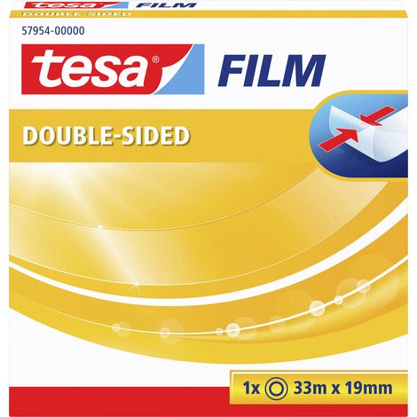tesa  57954-00000-01 Doppelseitiges Klebeband  Transparent (L x B) 33 m x 19 mm 1 St.