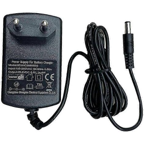 Chargeur standard européen 28,8 mA CC 500 mA, compatible avec les voitures électriques pour enfants et les accessoires pour voitures électriques, prise standard européenne. (1/5)