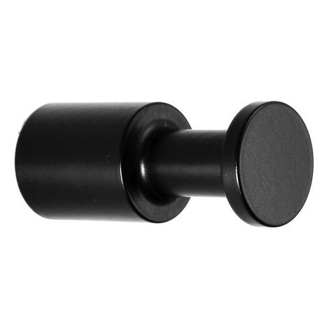 Appendiabiti bagno singolo in acciaio inox finitura nera opaca  MIRA-N kamalu