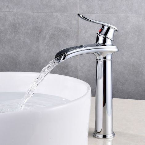 Robinet Mitigeur Lavabo en Laiton Massif Style Antique, Robinetterie Européenne pour Vasque à Poser avec Flexible d'Alimentation, Salle de Bain-lsw