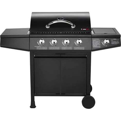 CosmoGrill 4+1 Large Outdoor Gas Barbecue BBQ Grill plus Side Burner W/Cover