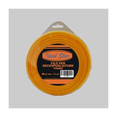 Filo per decespugliatore tondo ideal star diametro mm 2,4x15 mt