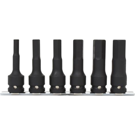 KS Tools 1/2 Kraft-Bit-Stecknuss-Satz, lang, 6-tlg