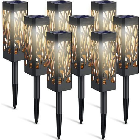 Lampe Solaire Exterieur Jardin, 6 Pièces Décoration Jardin Lanterne Solaire avec Lumière Blanche Chaude, IP65 Étanche Lumière Solaire Extérieure Auto On/Off pour Cour Outdoor Cour Pelouse (1/5)